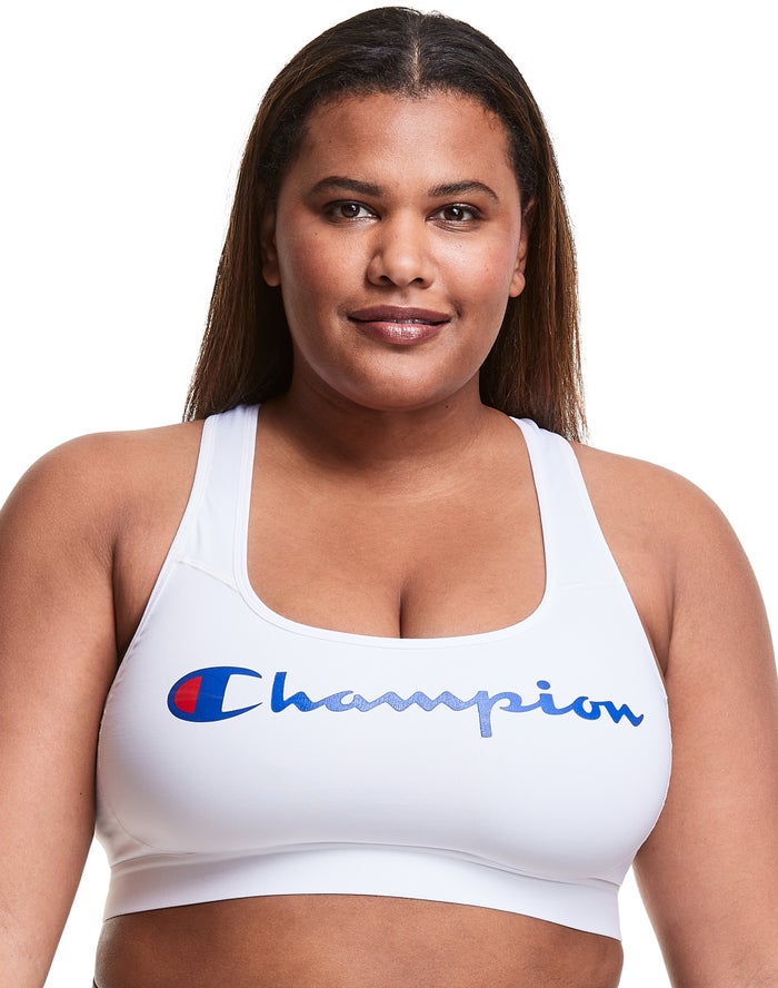 Champion Dame Sport Bh Hvide - Plus The Absolute Workout Script Logo - Danmark WZQ-561894